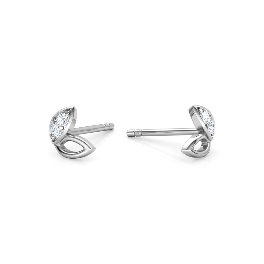 Waterleaf Diamond Stud Earrings