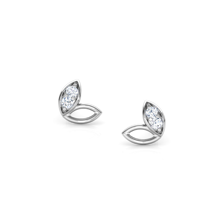 Waterleaf Diamond Stud Earrings