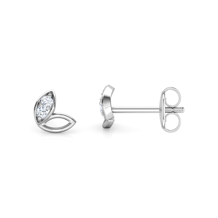 Waterleaf Diamond Stud Earrings