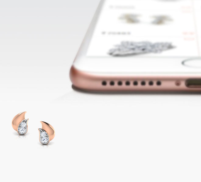 Duo Paisley Multi Diamond Stud Earrings Duo Paisley Multi Diamond Stud Earrings