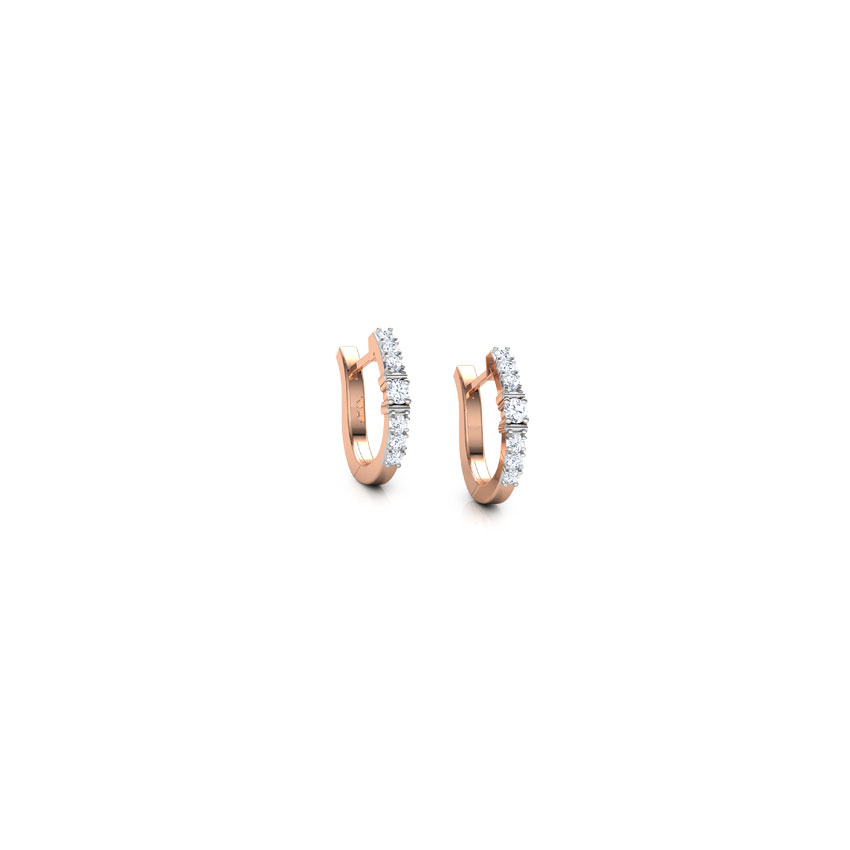 Stripe Diamond Hoop Earrings Stripe Diamond Hoop Earrings