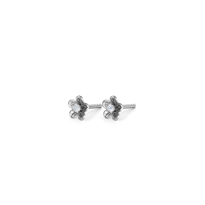 Vinca Stud Diamond Stud Earrings