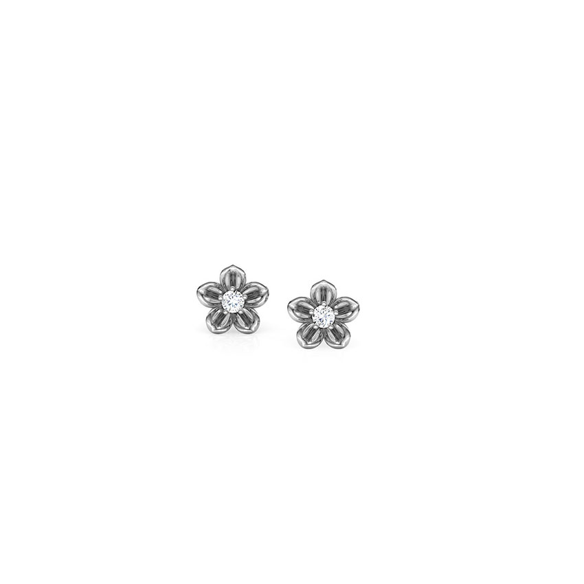 Vinca Stud Diamond Stud Earrings