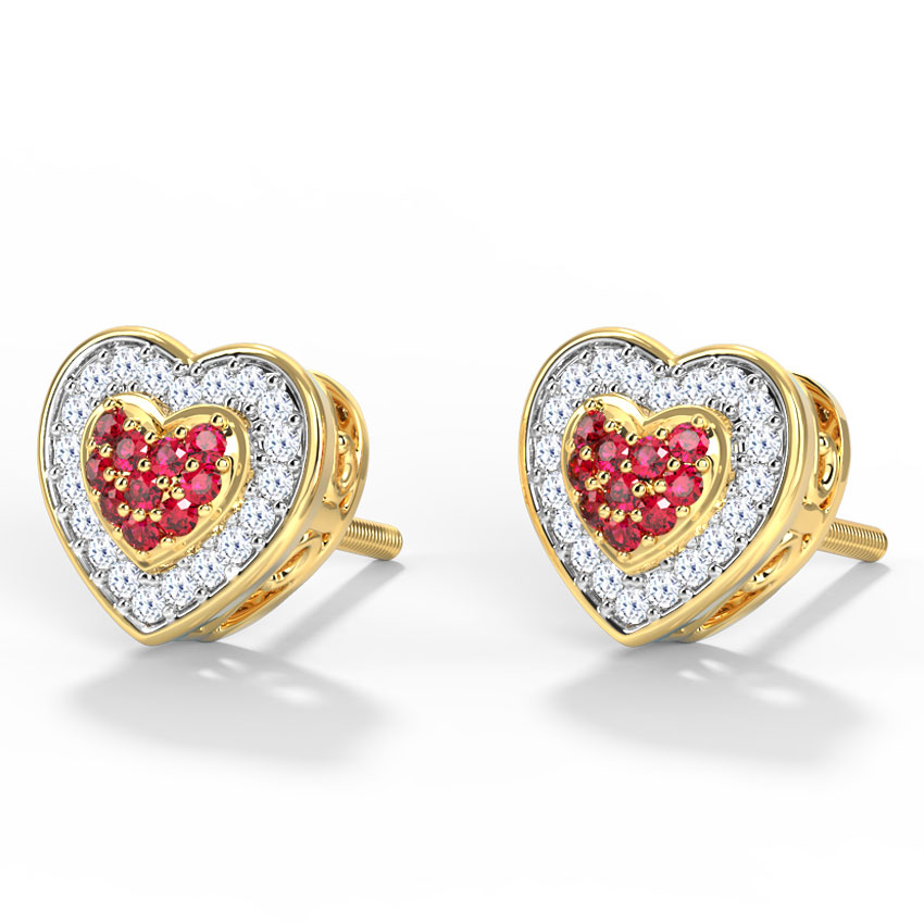 Blossom Heart Stud Earrings