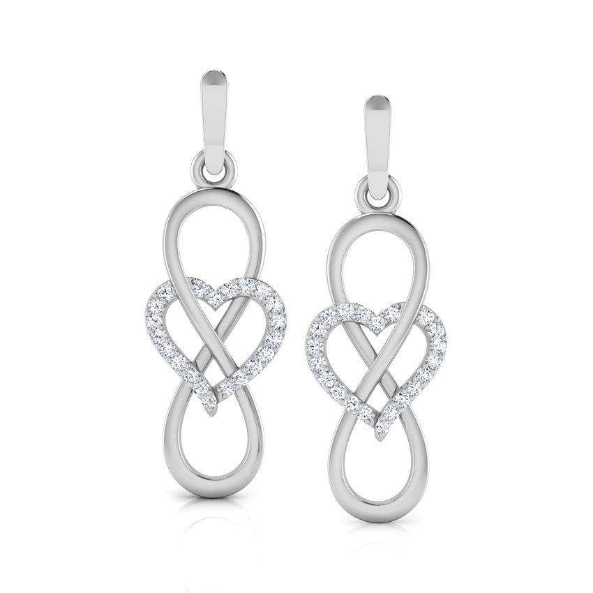Infinity Heart Drop Earrings