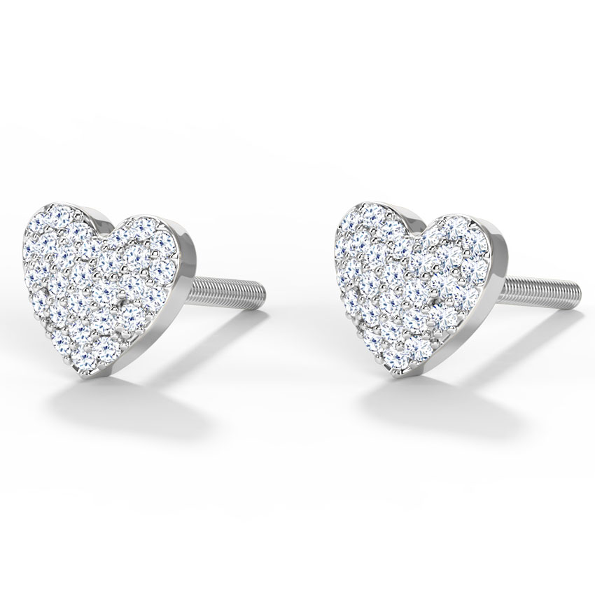 Glint Heart Stud Earrings