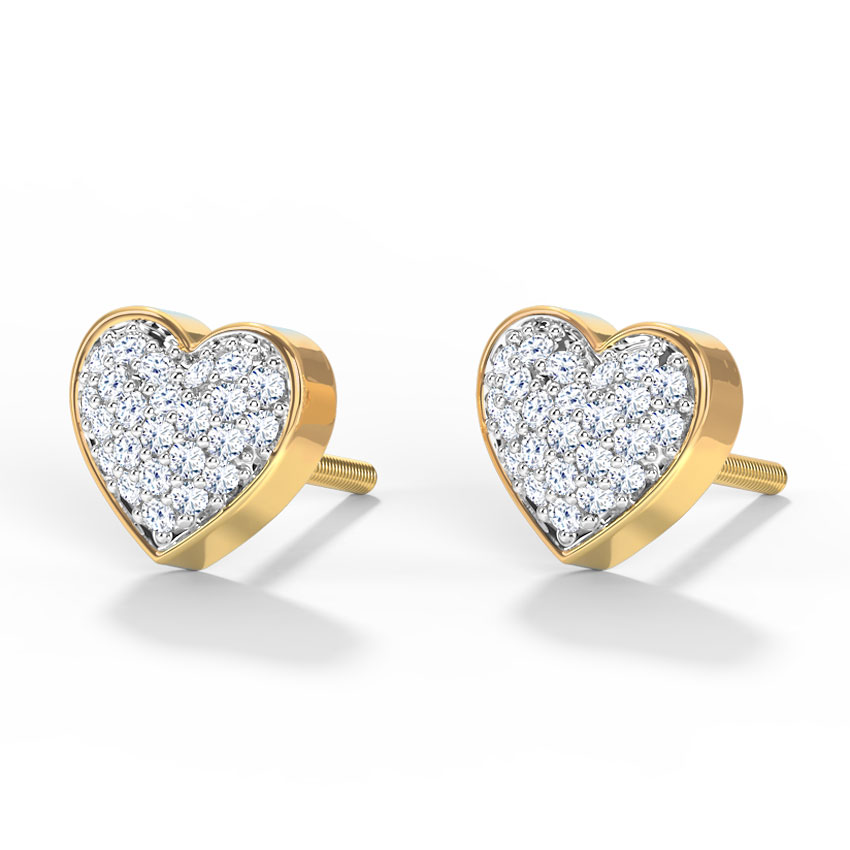 Bevy Heart Stud Earrings
