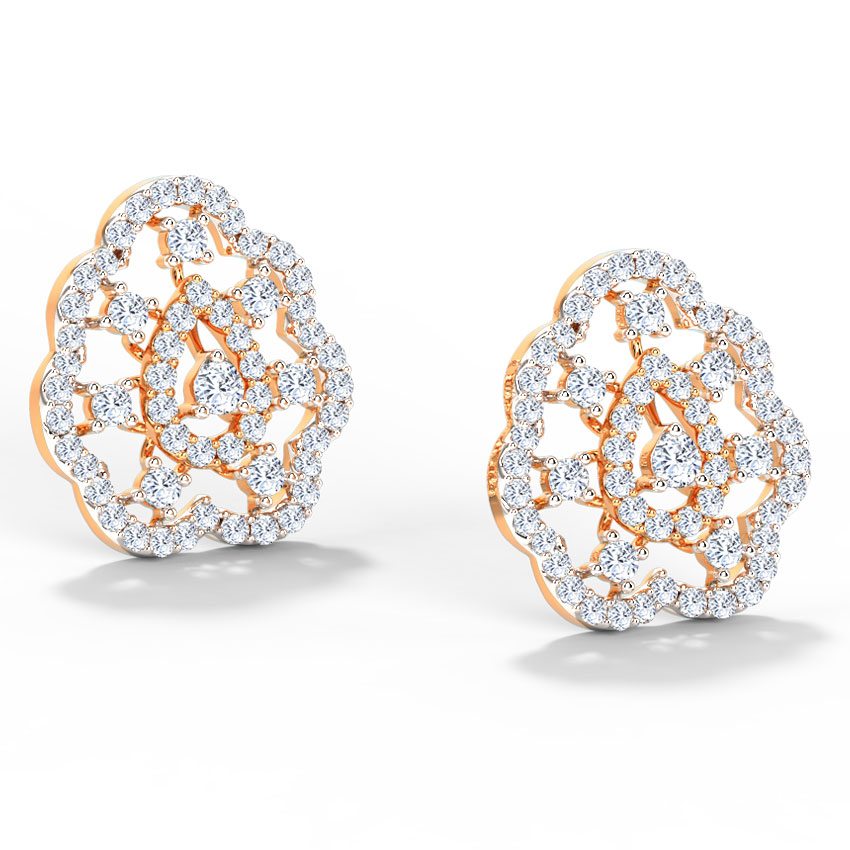 Abstract Pear Diamond Stud Earrings Abstract Pear Diamond Stud Earrings