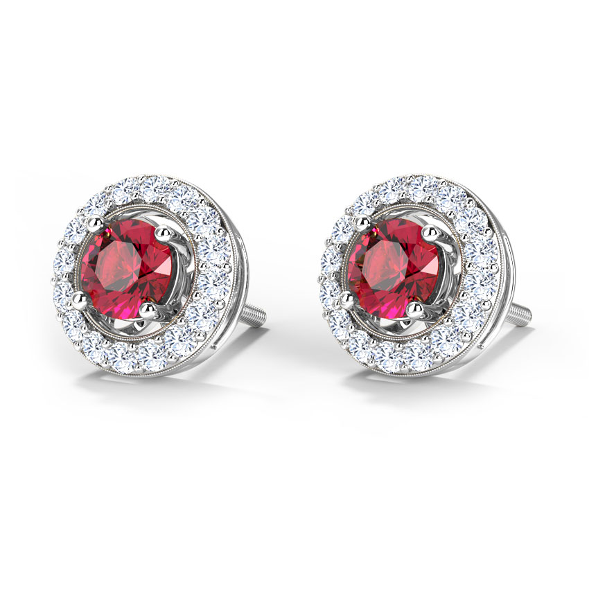 Orbed Stud Gemstone Stud Earrings Orbed Stud Gemstone Stud Earrings