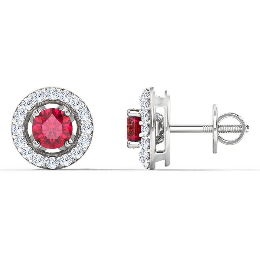 Orbed Stud Gemstone Stud Earrings Orbed Stud Gemstone Stud Earrings