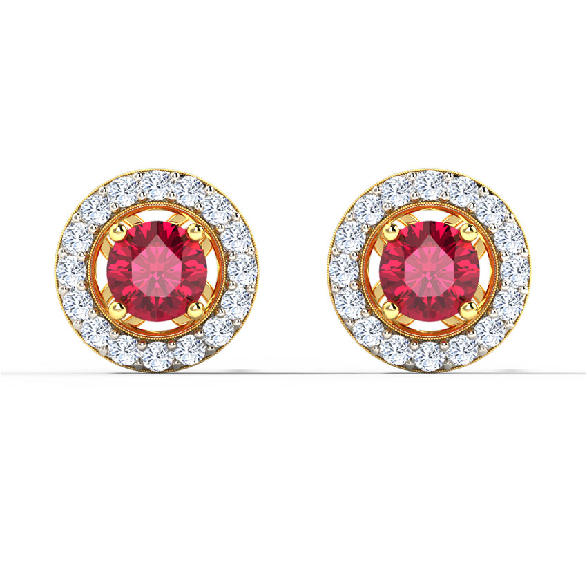 Orbed Stud Gemstone Stud Earrings Orbed Stud Gemstone Stud Earrings