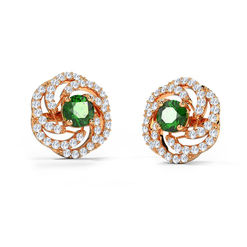Caren Swirl Gemstone Stud Earrings Caren Swirl Gemstone Stud Earrings