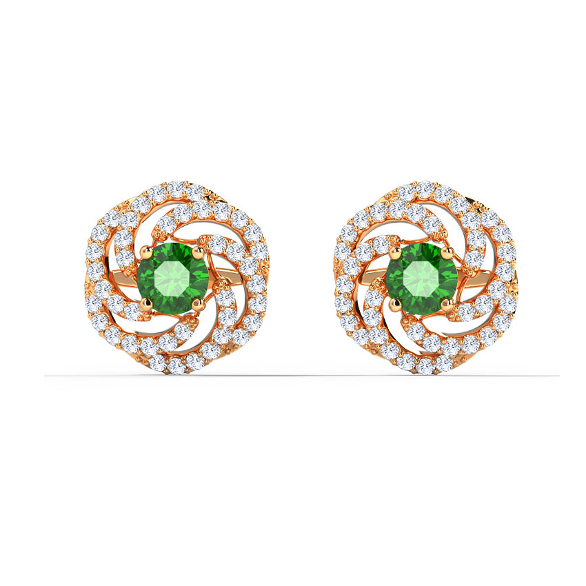 Caren Swirl Gemstone Stud Earrings Caren Swirl Gemstone Stud Earrings