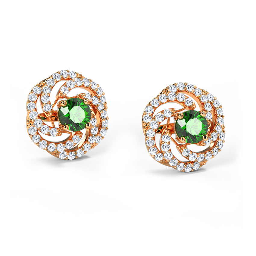 Caren Swirl Gemstone Stud Earrings Caren Swirl Gemstone Stud Earrings