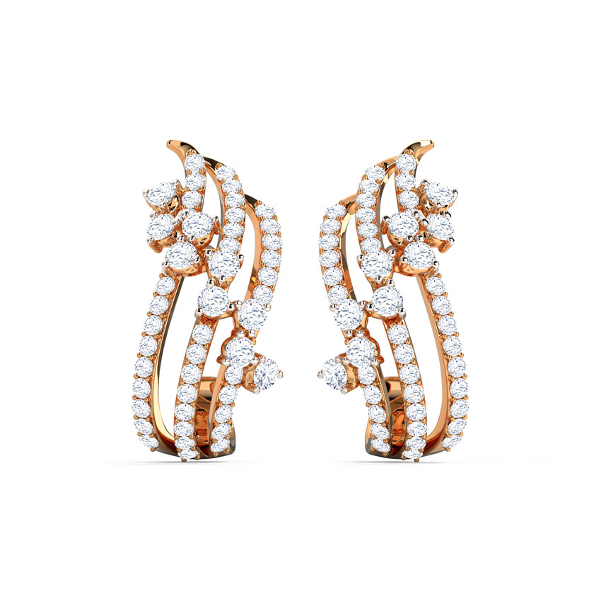 Melissa Wave Diamond Hoop Earrings Melissa Wave Diamond Hoop Earrings