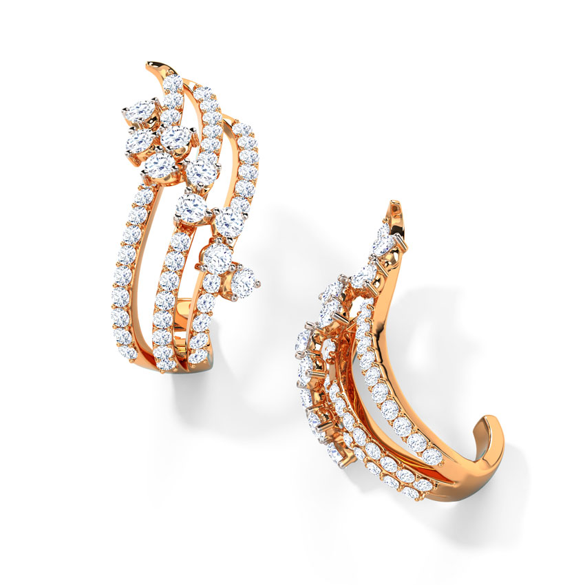 Melissa Wave Diamond Hoop Earrings Melissa Wave Diamond Hoop Earrings