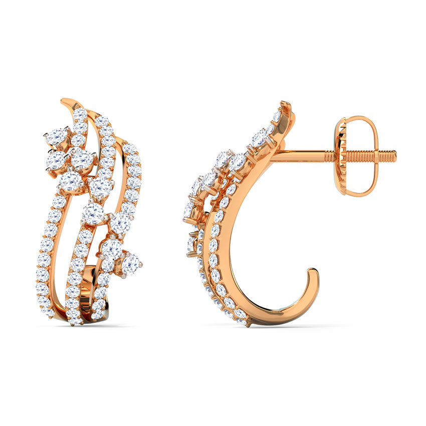Melissa Wave Diamond Hoop Earrings Melissa Wave Diamond Hoop Earrings