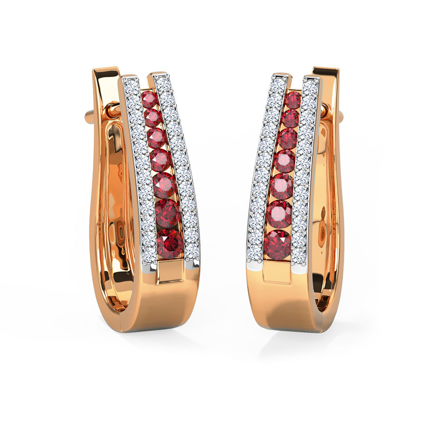 Tri Row Hoop Earrings