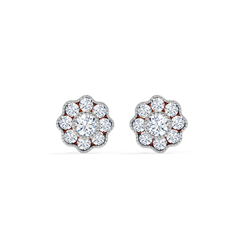 Petite Cluster Diamond Stud Earrings