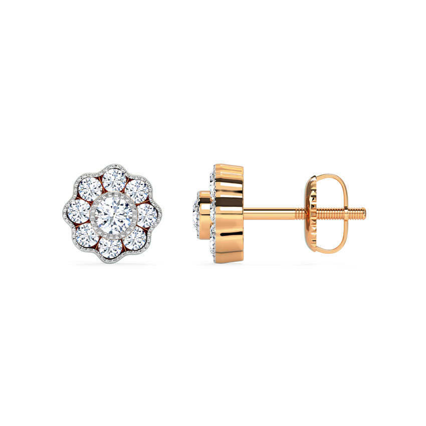 Petite Cluster Diamond Stud Earrings