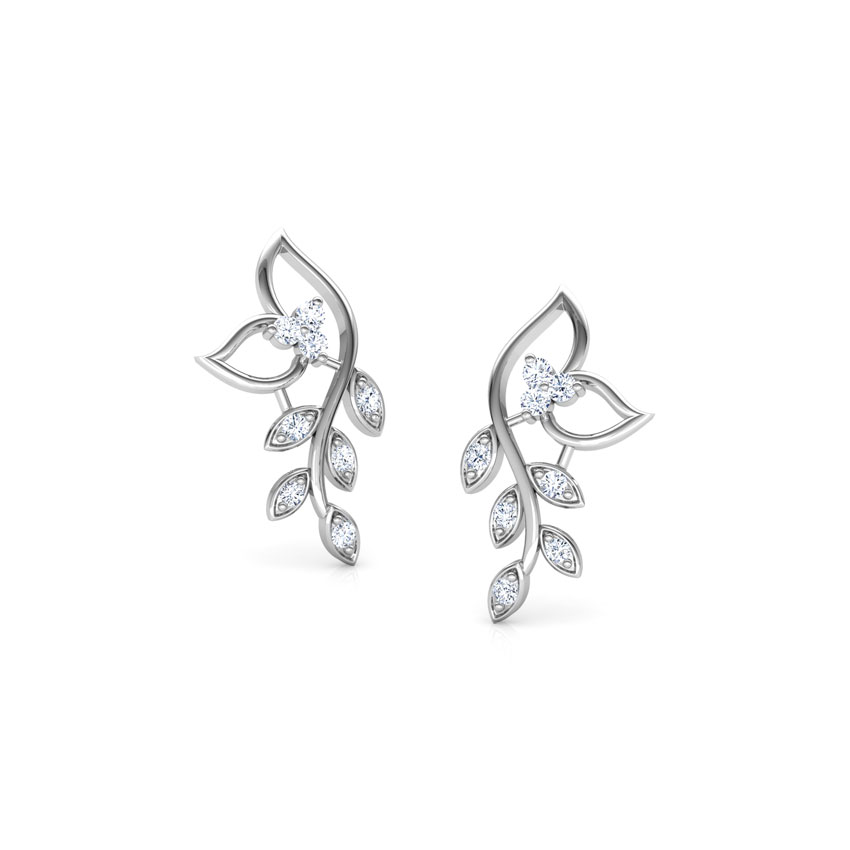 Classic Leaves Diamond Stud Earrings Classic Leaves Diamond Stud Earrings
