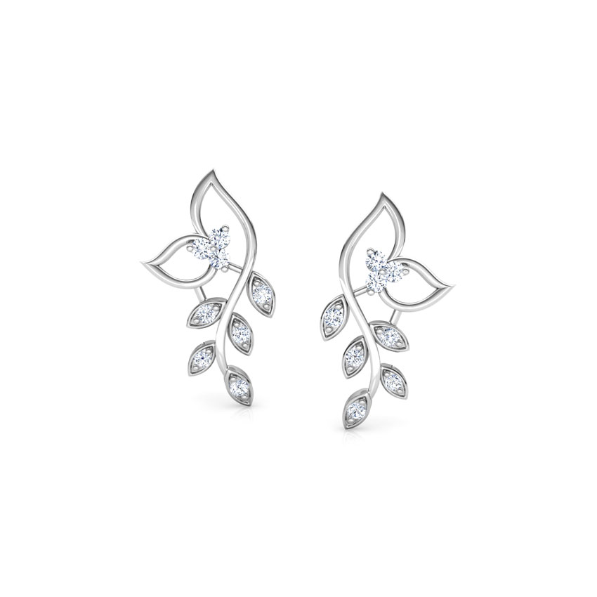 Classic Leaves Diamond Stud Earrings Classic Leaves Diamond Stud Earrings