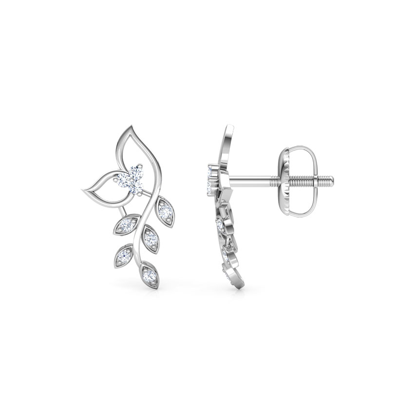 Classic Leaves Diamond Stud Earrings Classic Leaves Diamond Stud Earrings