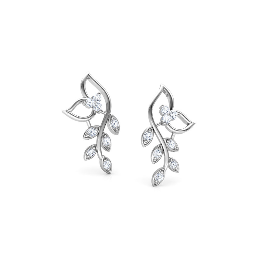 Classic Leaves Diamond Stud Earrings Classic Leaves Diamond Stud Earrings