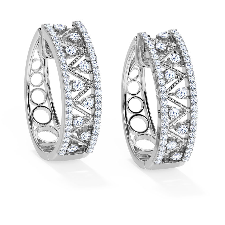 Treka Triangles Diamond Hoop Earrings