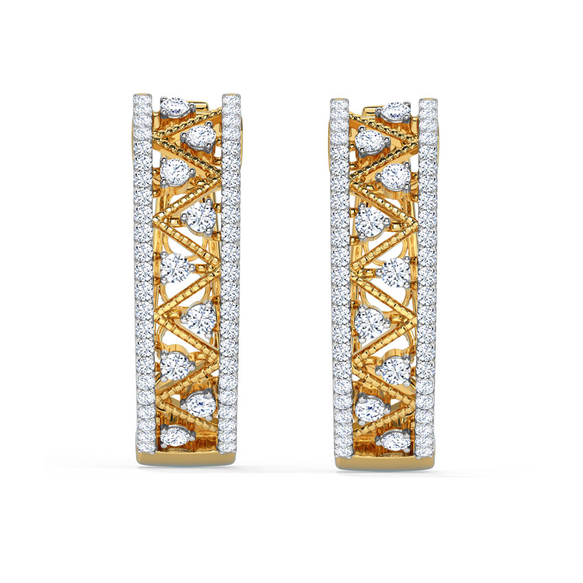 Treka Triangles Diamond Hoop Earrings