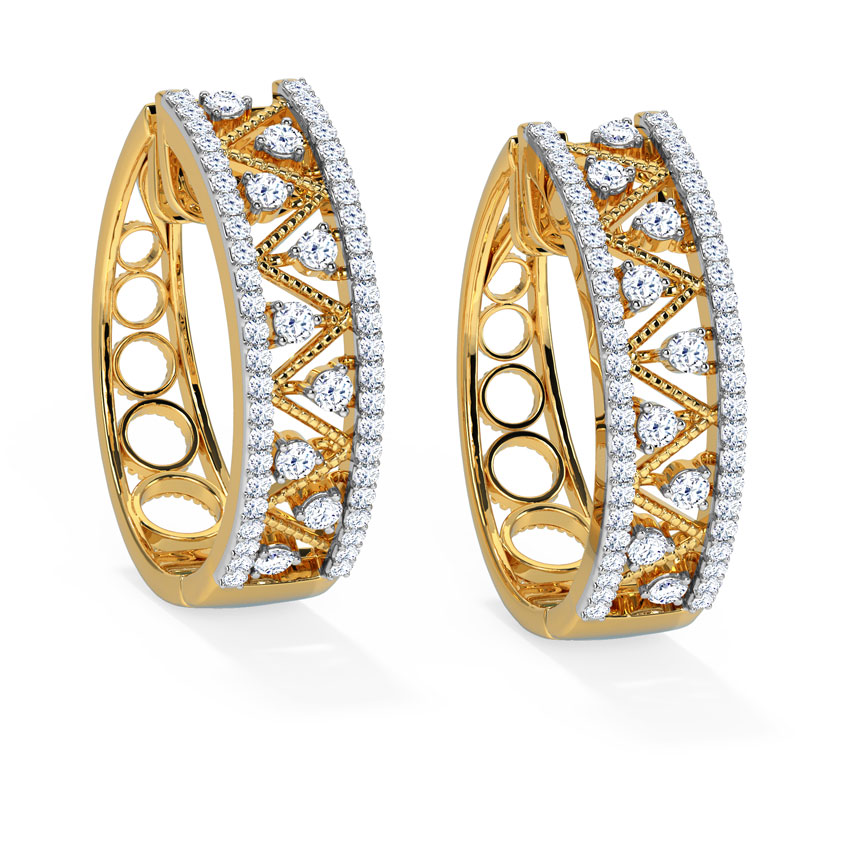 Treka Triangles Diamond Hoop Earrings