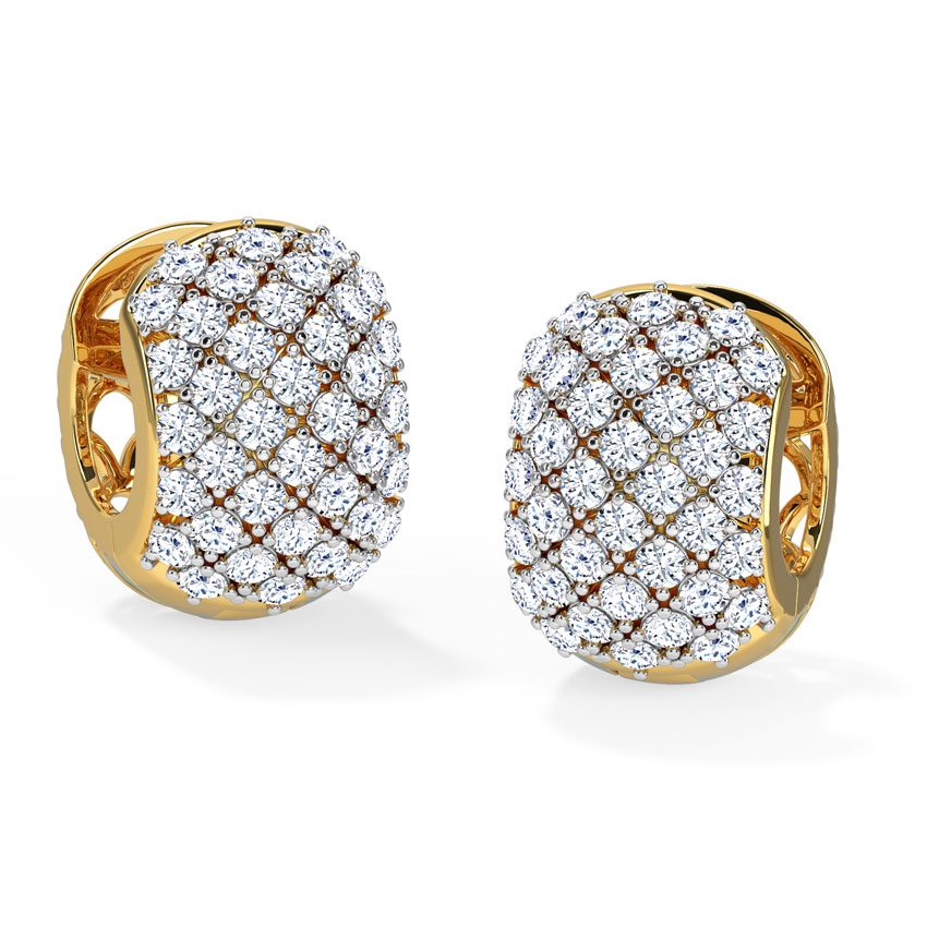 Criss-Cross Mesh Hoop Earrings