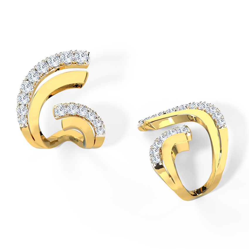 Flutter Hug Diamond Hoop Earrings Flutter Hug Diamond Hoop Earrings