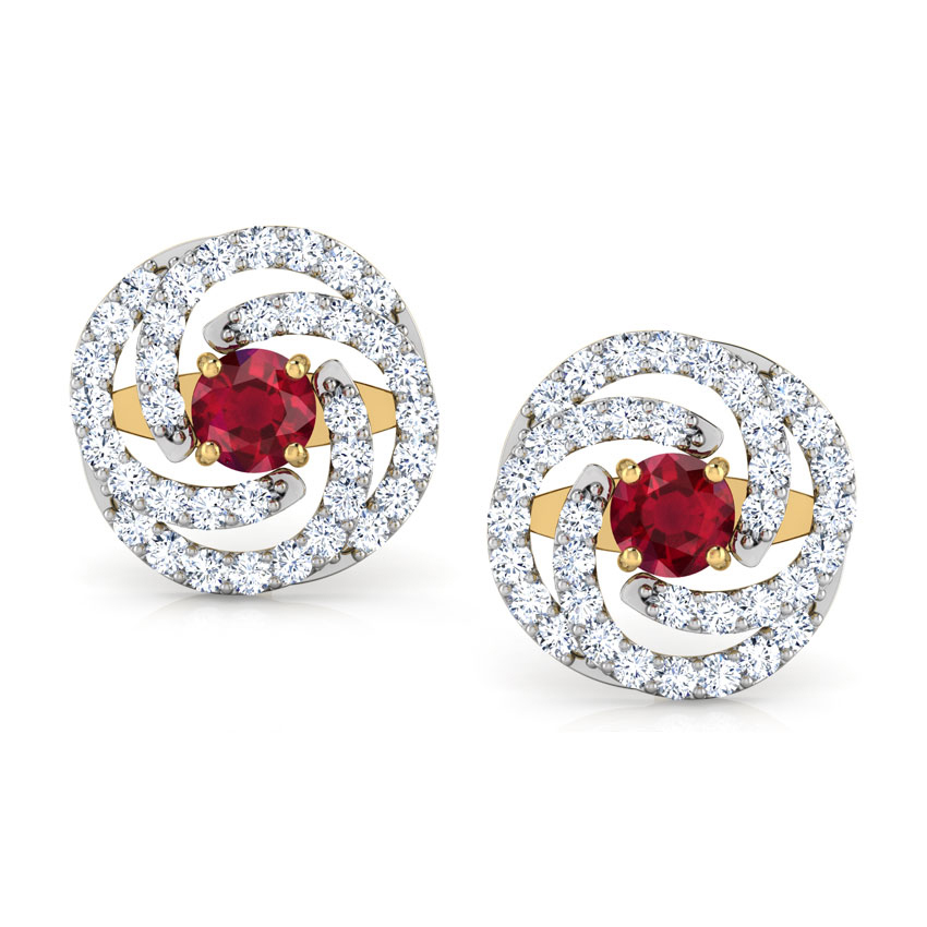 Swirl Multi-Style Gemstone Stud Earrings