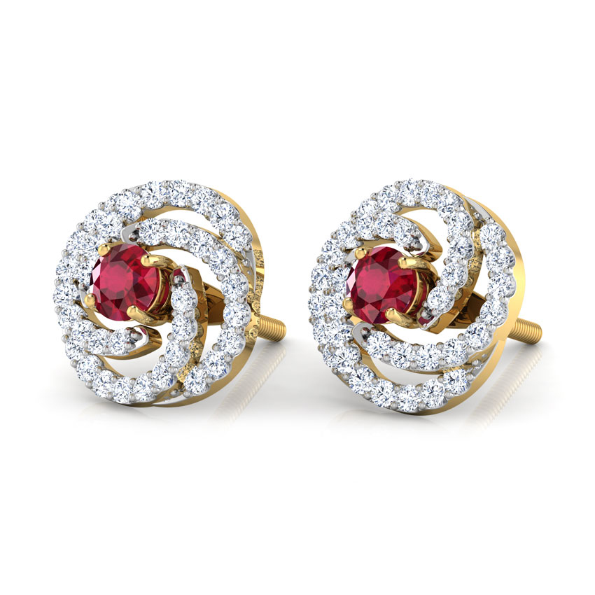 Swirl Multi-Style Gemstone Stud Earrings