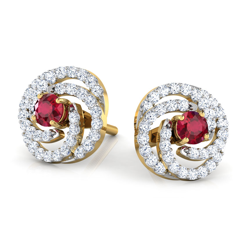 Swirl Multi-Style Gemstone Stud Earrings