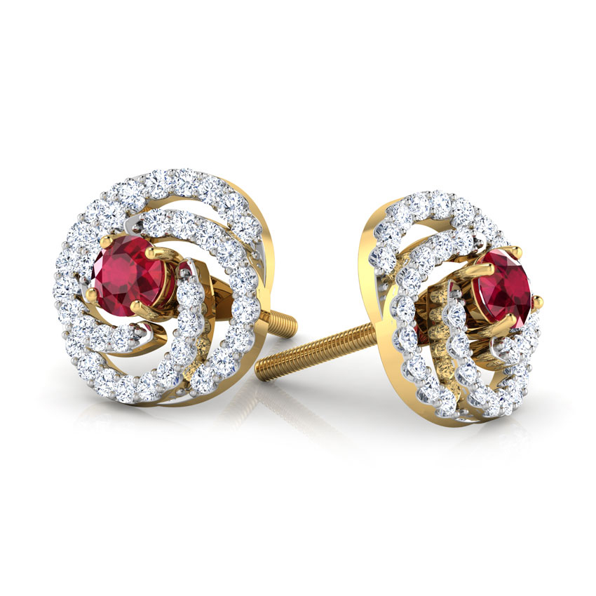Swirl Multi-Style Gemstone Stud Earrings
