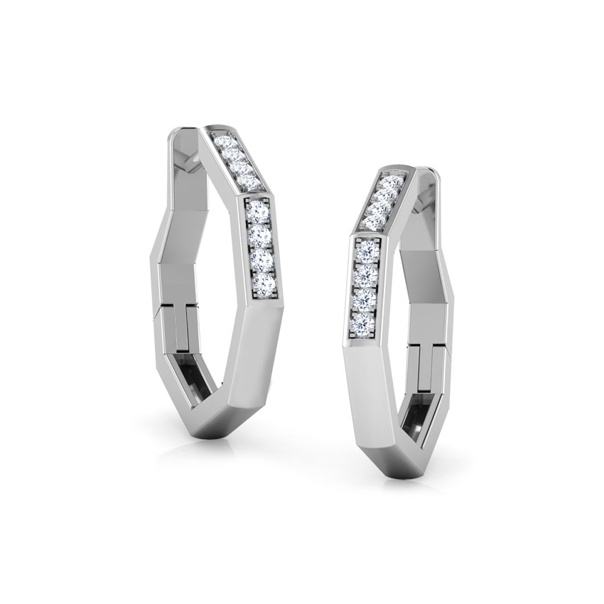 Hex Diamond Earrings
