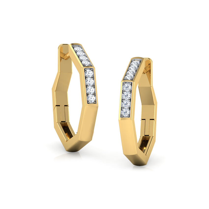 Hex Diamond Earrings