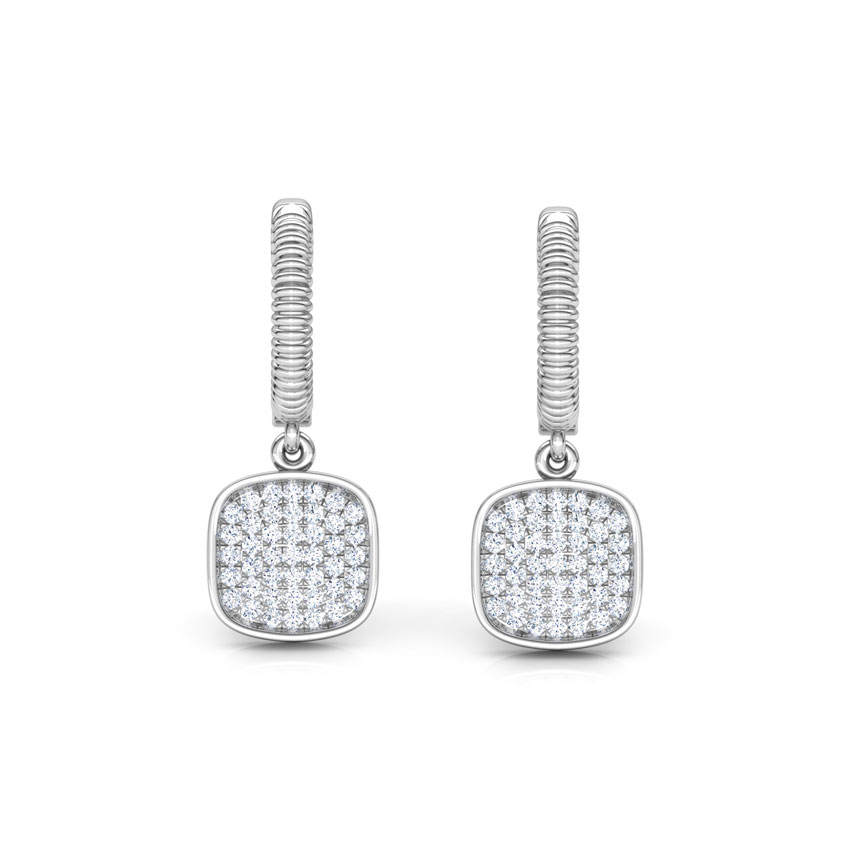 Cube Cluster Diamond Drop Earrings Cube Cluster Diamond Drop Earrings