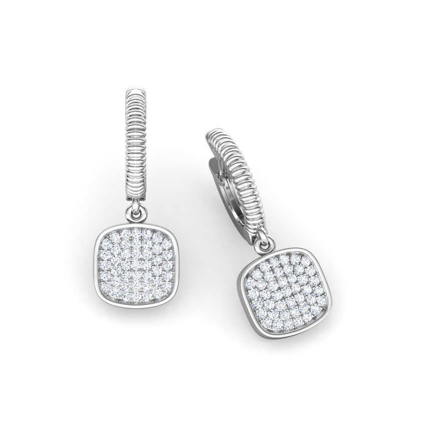 Cube Cluster Diamond Drop Earrings Cube Cluster Diamond Drop Earrings