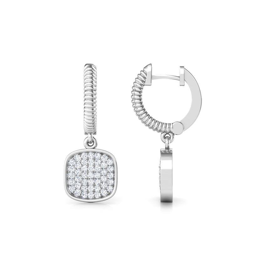 Cube Cluster Diamond Drop Earrings Cube Cluster Diamond Drop Earrings