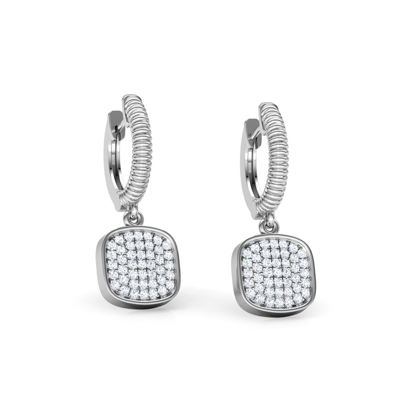 Cube Cluster Diamond Drop Earrings Cube Cluster Diamond Drop Earrings
