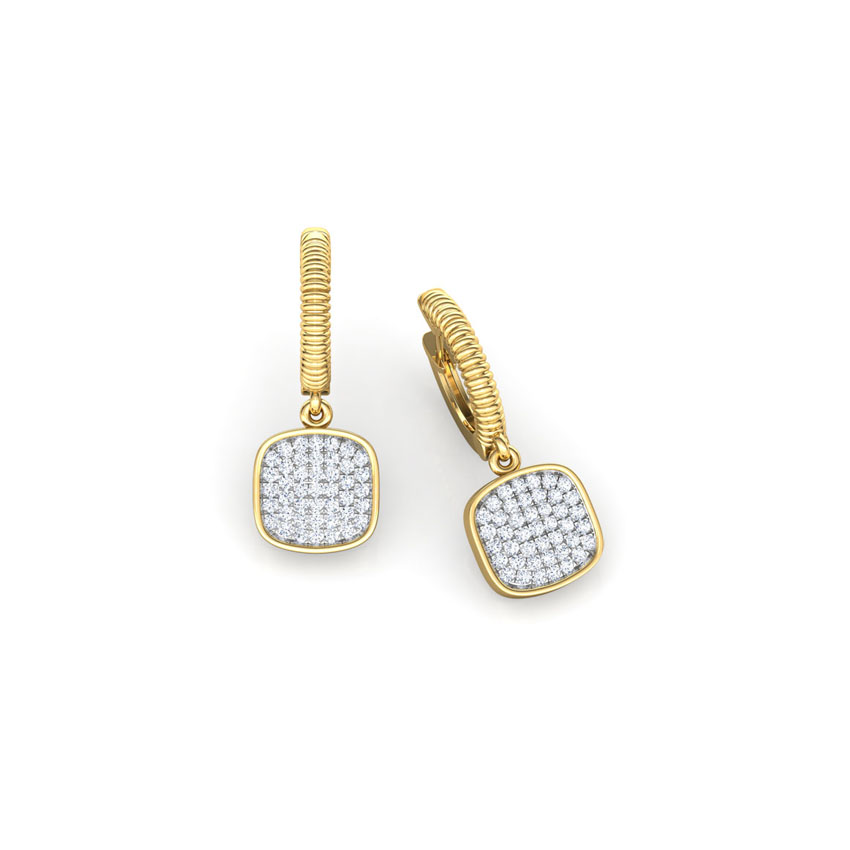 Cube Cluster Diamond Drop Earrings Cube Cluster Diamond Drop Earrings