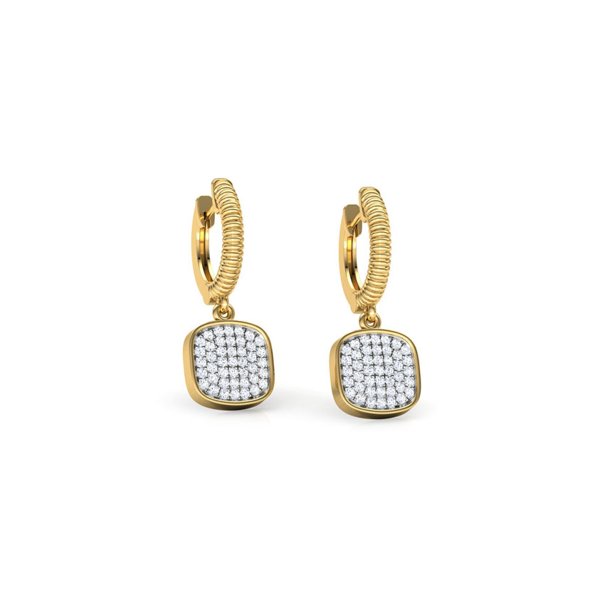 Cube Cluster Diamond Drop Earrings Cube Cluster Diamond Drop Earrings