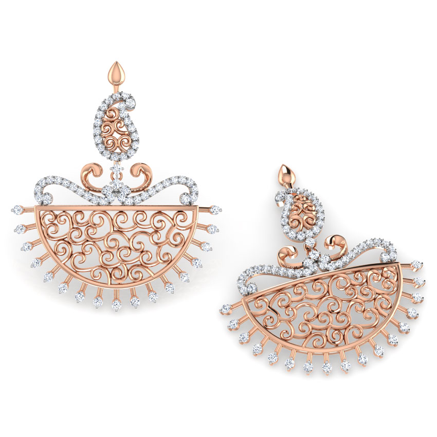 Parul Paisley Diamond Chand Bali Parul Paisley Diamond Chand Bali