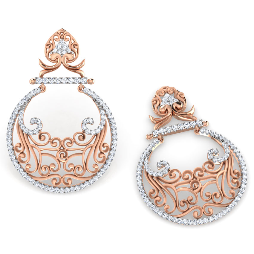 Fulki Filigree Diamond Chand Bali