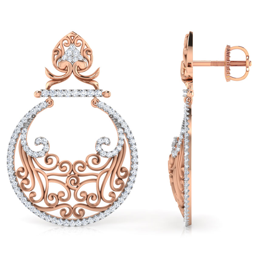 Fulki Filigree Diamond Chand Bali