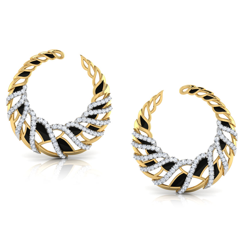 Plume Arch Hoop Earrings