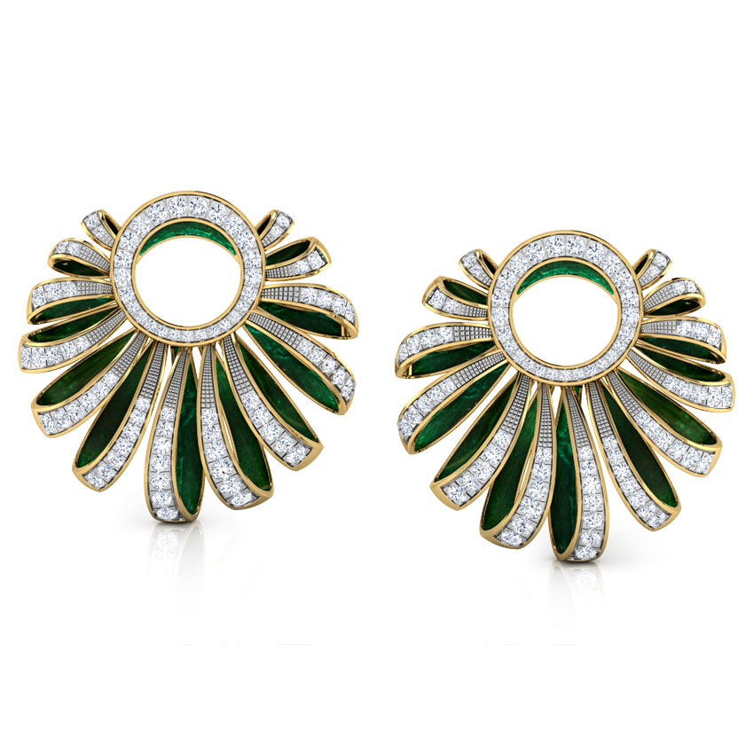 Flared Ribbon Hoop Earrings